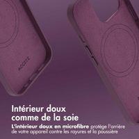 Accezz Coque arrière en cuir avec MagSafe iPhone 13 Pro - Heath Purple