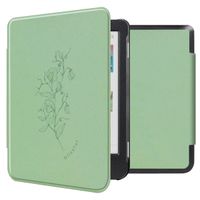 imoshion Design Slim Hard Case Sleepcover Kobo Clara Colour / Kobo Clara BW - Floral Green