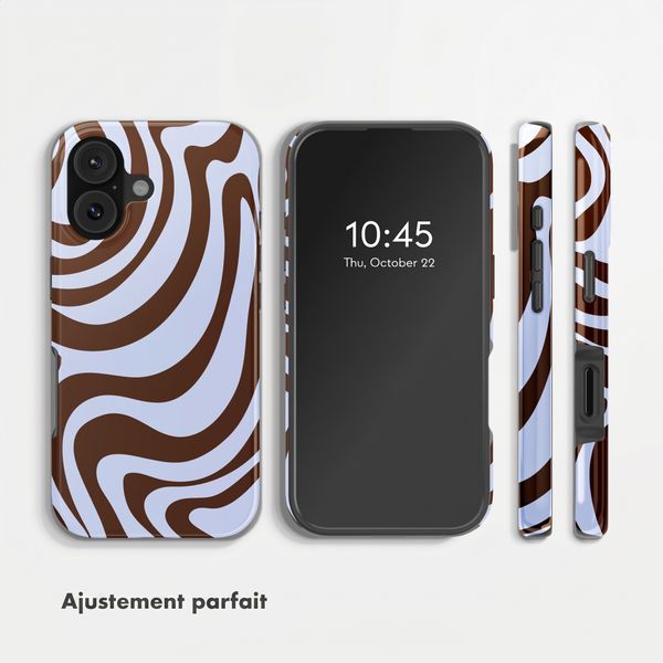 Selencia Coque arrière Vivid avec MagSafe Apple iPhone 17 - Dream Swirl Chocolate