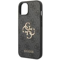 Guess Coque 4G Metal Logo Backcover iPhone 15 - Gris