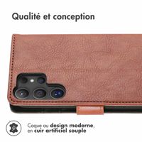 imoshion Étui de téléphone portefeuille Luxe Samsung Galaxy S25 Ultra - Brun