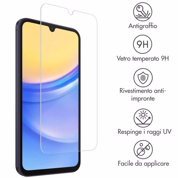 Accezz Protection d'écran en verre trempé Samsung Galaxy A15 (5G/4G)