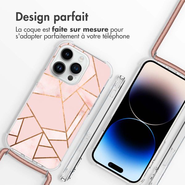 imoshion Coque Design avec cordon iPhone 14 Pro - Pink Graphic