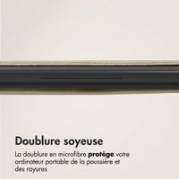 Accezz Leather Pochette ordinateur le Apple MacBook 15 pouces - Beige