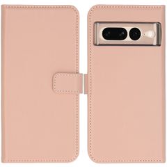 Selencia Étui de téléphone portefeuille en cuir véritable Google Pixel 7 Pro - Dusty Pink