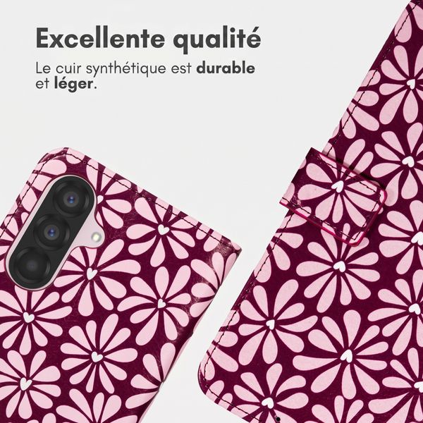 imoshion Étui de télephone portefeuille Design Samsung Galaxy A17 (5G) / (4G) - Bloom Love Blush