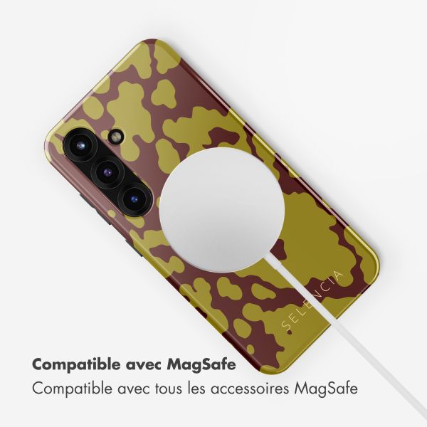 Selencia Coque arrière Vivid avec MagSafe Samsung Galaxy S25 - Moo'd Olive Dust