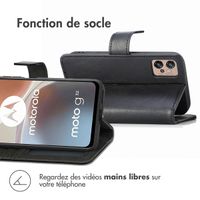 imoshion Étui de téléphone portefeuille Luxe Motorola Moto G32 - Noir