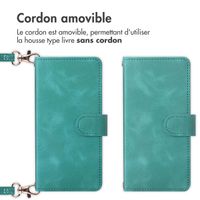 imoshion Etui de téléphone portefeuille avec cordon Samsung Galaxy A55 - Turquoise