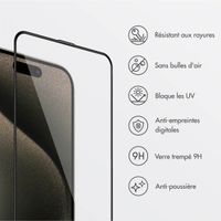 Accezz Protecteur d’écran en verre trempé + Applicateur Apple iPhone 15 Pro