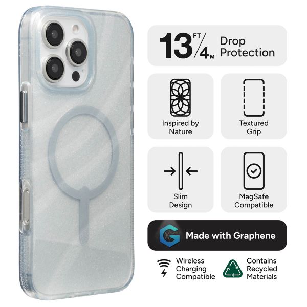 ZAGG Coque Milan Snap avec MagSafe iPhone 16 Pro Max - Swirl Glitter