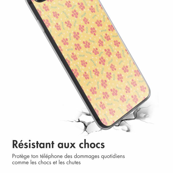 imoshion Coque design pour iPhone SE (2022 / 2020) / 8 / 7 - Sunny Yellow Petite Flowers