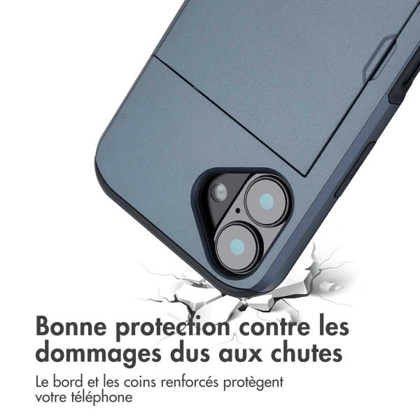 imoshion Coque arrière avec porte-cartes iPhone 16 - Bleu foncé