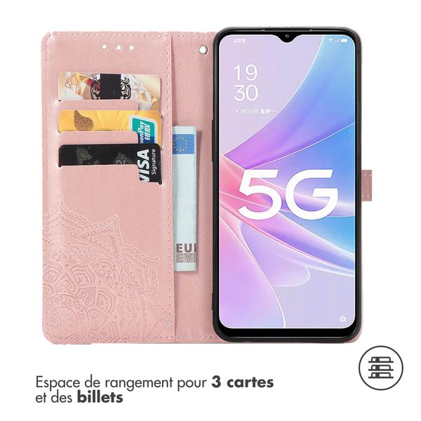 imoshion Etui de télephone Mandala Oppo A58 - Rose Doré