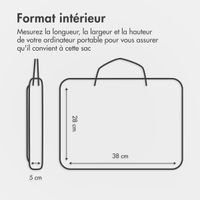 Accezz Sac ordinateur portable professionnelle - Sac universelle jusqu'à 17 pouces - Noir