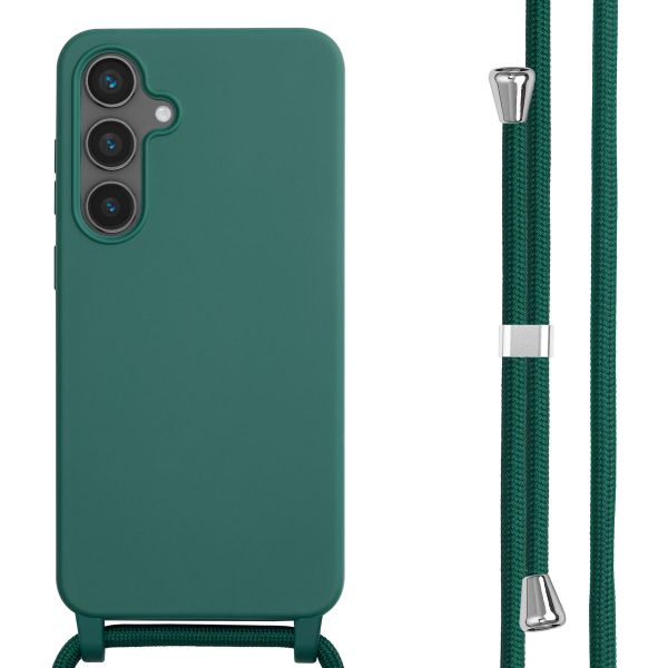 imoshion Coque en silicone avec cordon Samsung Galaxy S24 FE - Vert foncé