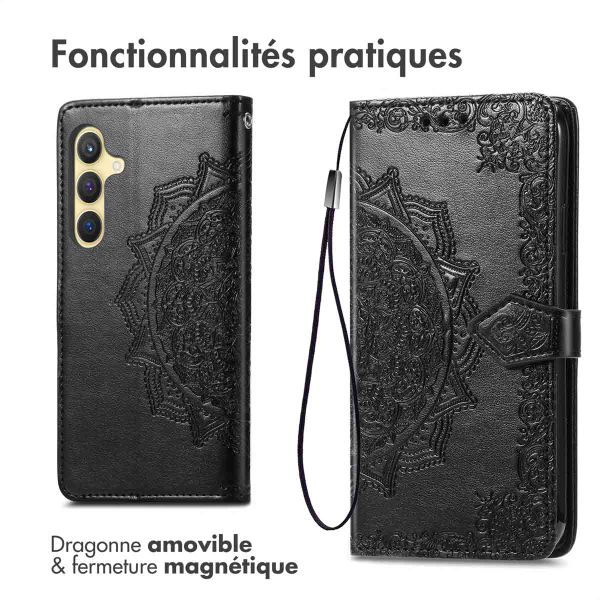 imoshion Etui de télephone Mandala Samsung Galaxy S24 Plus - Noir