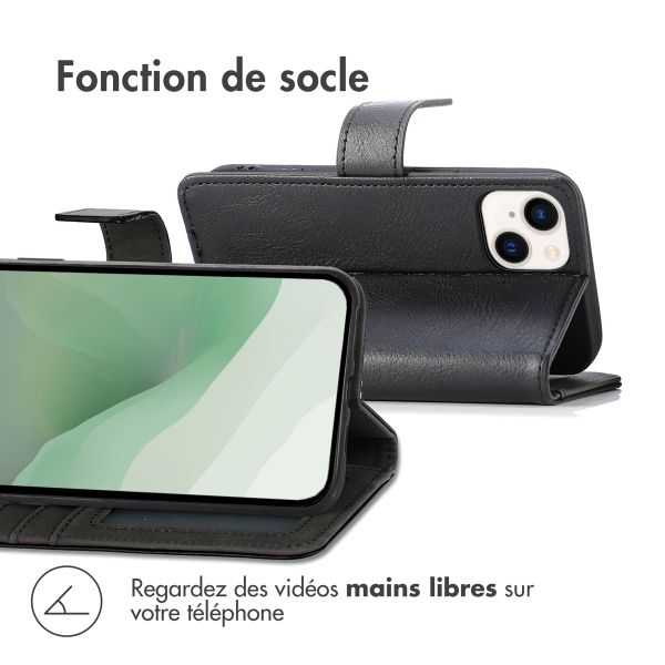 imoshion Étui de téléphone portefeuille Luxe iPhone 14 Plus - Noir