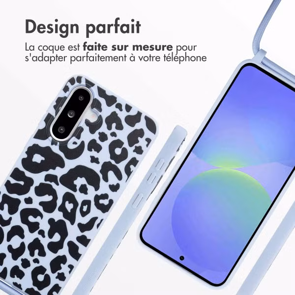 imoshion Coque design en silicone avec cordon Samsung Galaxy A36 / A56 - Animal Lila