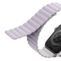 Uniq Bracelet Revix réversible Apple Watch Series 1 t/m 9 / SE (38/40/41 mm) | Series 10 / 11 (42 mm) - Lilac / White