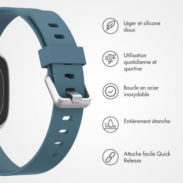 imoshion Bracelet en silicone Fitbit Versa (2) / Versa Lite - Taille S - Bleu Gris