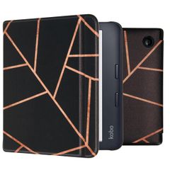 imoshion Design Slim Hard Sleepcover avec support Kobo Libra 2 / Tolino Vision 6 - Black Graphic