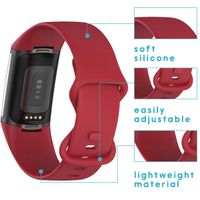 imoshion Bracelet silicone Fitbit Charge 5 / Charge 6 - Taille L - Rouge