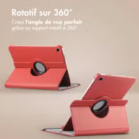 imoshion Coque tablette rotatif à 360° Samsung Galaxy Tab A11 Plus / A9 Plus - Rouge foncé
