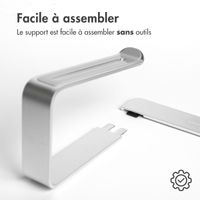 imoshion ﻿Socle pour ordinateur portable en aluminium - Socle pour ordinateur portable - Bureau - Universel - Argent