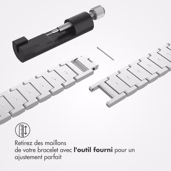 Selencia Bracelet à maillons scintillants Apple Watch Series 1 t/m 9 / SE (38/40/41 mm) | Series 10 / 11 (42 mm) - Argent