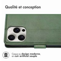 imoshion Étui de téléphone portefeuille Luxe iPhone 16 Pro Max - Vert