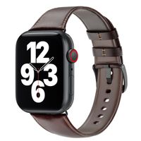 WiWu Bracelet vintage en cuir Apple Watch Series 1 t/m 9 / SE (38/40/41 mm) | Series 10 / 11 (42 mm) - Marron
