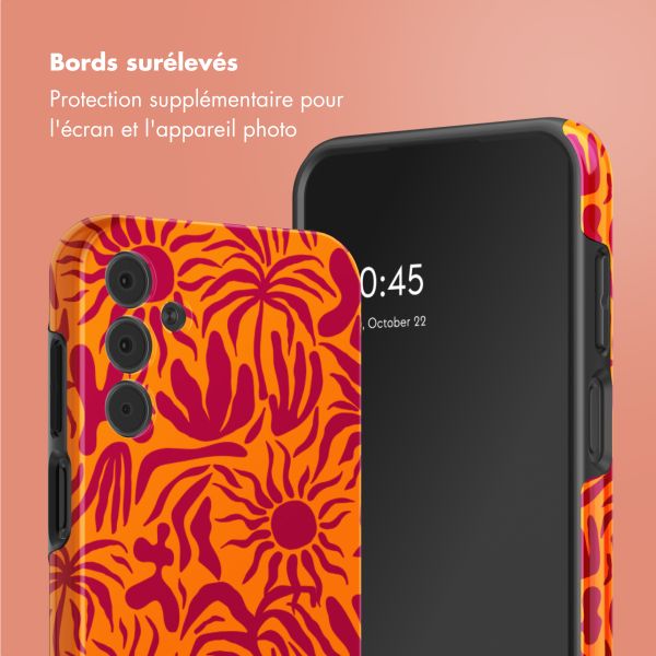 Selencia Coque arrière Vivid Tough Samsung Galaxy A15 - Tropical Vibes Apricot