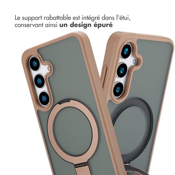 Accezz Coque Ring Stand avec MagSafe Samsung Galaxy S24 - Brown