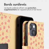 imoshion Étui de télephone portefeuille Design Apple iPhone 14 - Sunny Yellow Petite Flowers