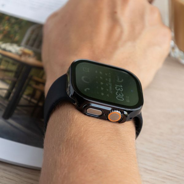 imoshion Coque rigide brillante à couverture complète Apple Watch Ultra / Ultra 2 / Ultra 3 - 49 mm - Noir