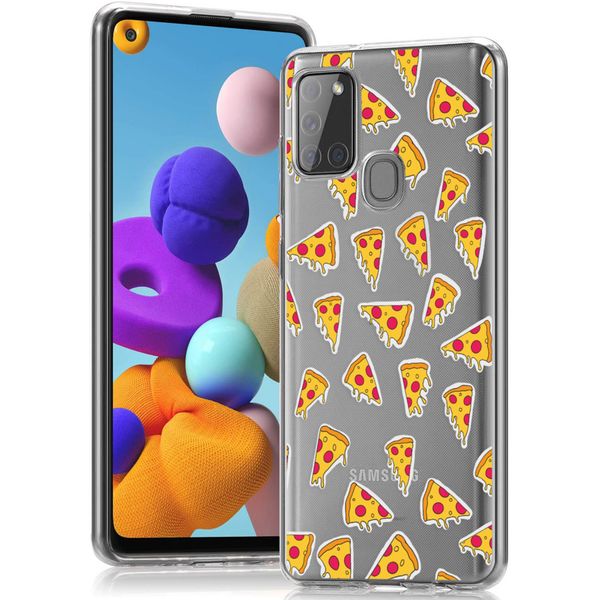 imoshion Coque Design Samsung Galaxy A21s - Pizza - Jaune