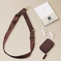 Selencia Cordon de téléphone avec petit sac - Mocha Brown