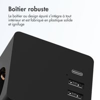 Accezz PowerCube | 6-en-1 - 1x USB-C + 2x USB-A + 3x prise - 4000 watts - Noir