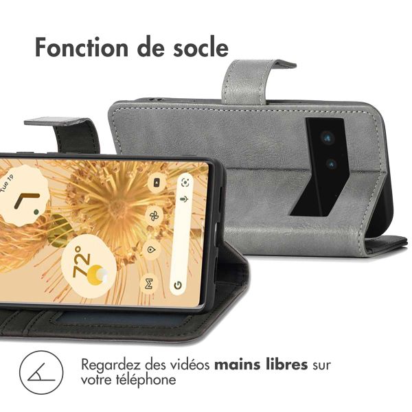 imoshion Étui de téléphone portefeuille Luxe Google Pixel 6 - Gris