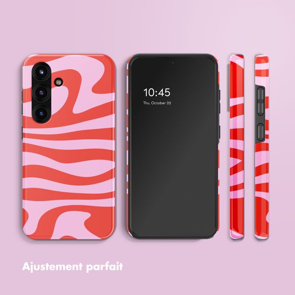 Selencia Coque arrière Vivid avec MagSafe Samsung Galaxy S25 - Dream Swirl Pink