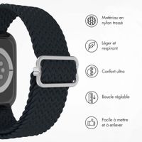 imoshion Bracelet tissé en nylon Apple Watch Series 1 á 11 / SE / Ultra (44/45/46/49 mm) - Gris foncé