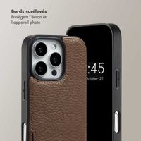 Selencia Coque de télephone Nova avec cordon et porte-cartes Apple iPhone 16 Pro Max - Mocha Brown