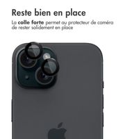 imoshion Lot de 2 protections d'objectif de caméra Apple iPhone 15 / 15 Plus - Black
