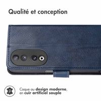 imoshion Étui de téléphone portefeuille Luxe Honor 90 Pro - Bleu foncé