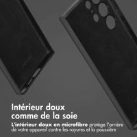 Accezz Coque arrière en cuir avec MagSafe Samsung Galaxy S24 Ultra - Onyx Black