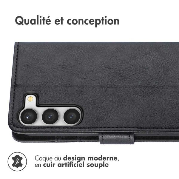 imoshion Étui de téléphone portefeuille Luxe Samsung Galaxy S23 - Noir