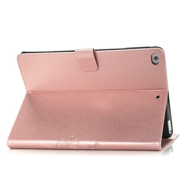 Coque Fleurs de Trèfle iPad 6 (2018) 9.7 pouces / iPad 5 (2017) 9.7 pouces - Rose champagne