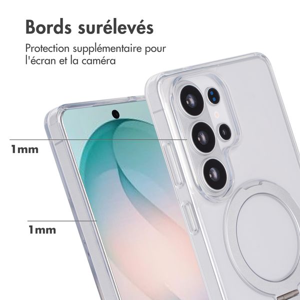 Accezz Coque Ring Stand avec MagSafe Samsung Galaxy S26 Ultra - Transparent