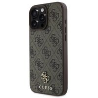 Guess Coque 4G Metal Logo MagSafe Apple iPhone 16 Pro Max - Marron